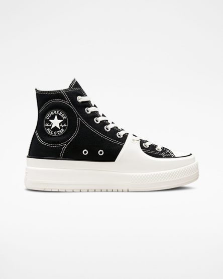 Tenisi Inalti Dama Converse Chuck Taylor All Star Construct Negrii Albi | RO GENCY814